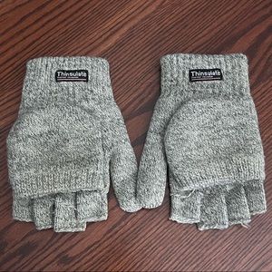 Thinsulate Gray Mens Thermal Gloves